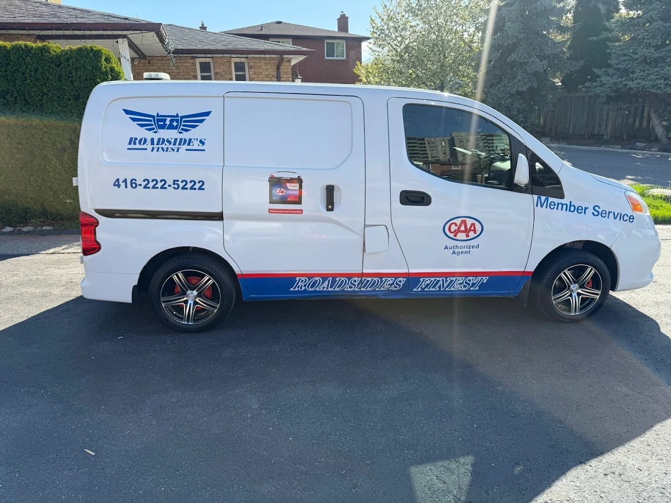 Roadsides Finest CAA authorized roadside assistance van in Toronto